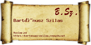 Bartánusz Szilas névjegykártya